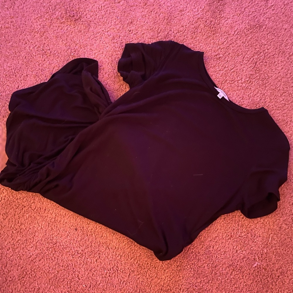 Casual Black T-Shirt Dress
